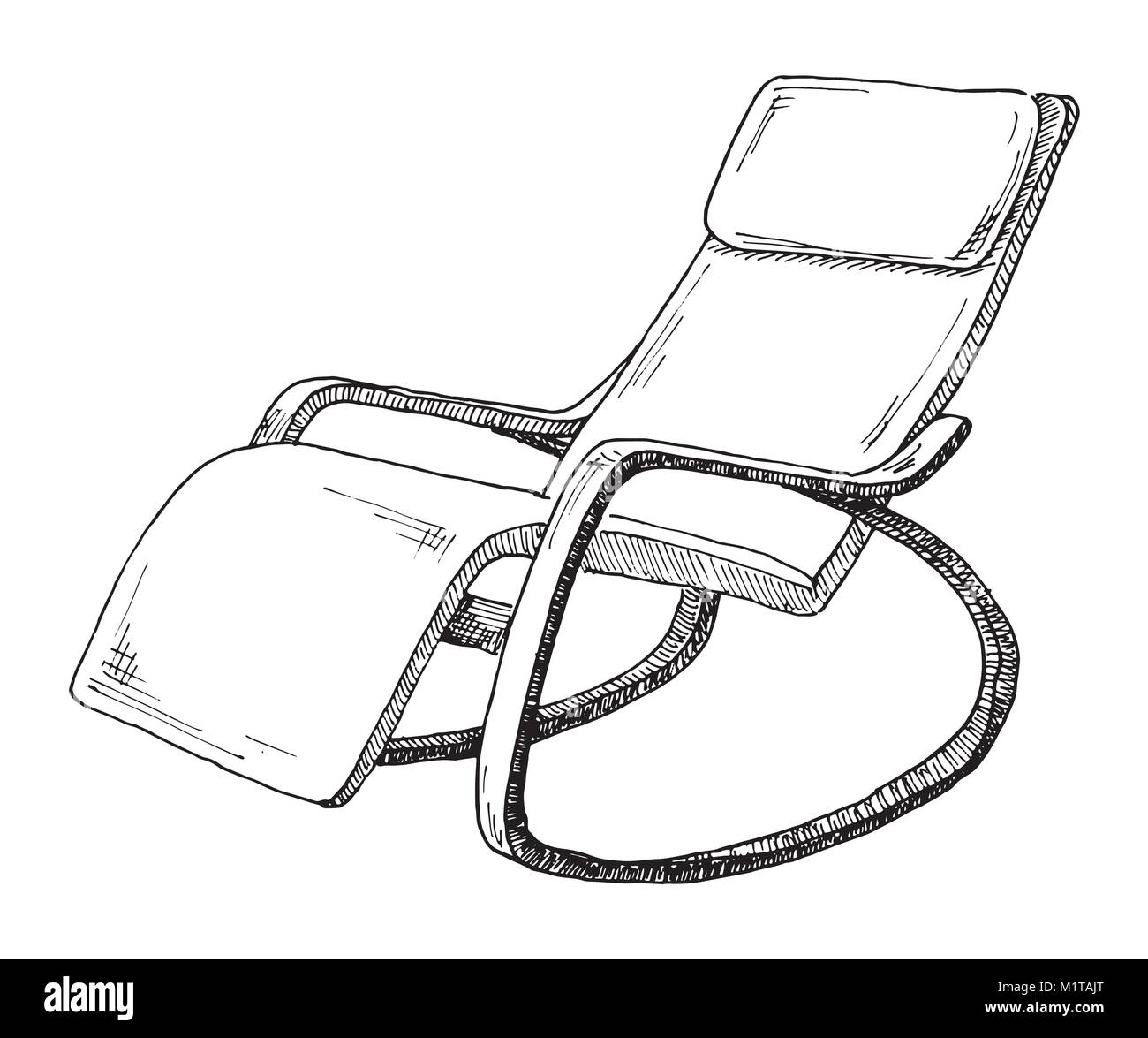 Schaukelstuhl Mit Kissen – Gemütlicher Loungesessel Für Schlafzimmer, Wohnzimmer & Balkon | Ergonomisch & Modern In Grau