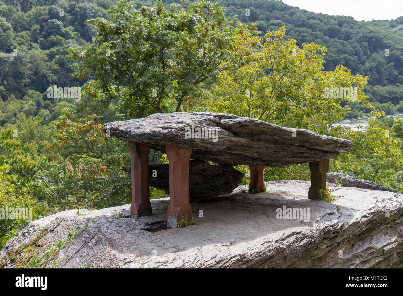 Die Jefferson Rock Outlook, Harpers Ferry, West Virginia, United States. Stockfoto