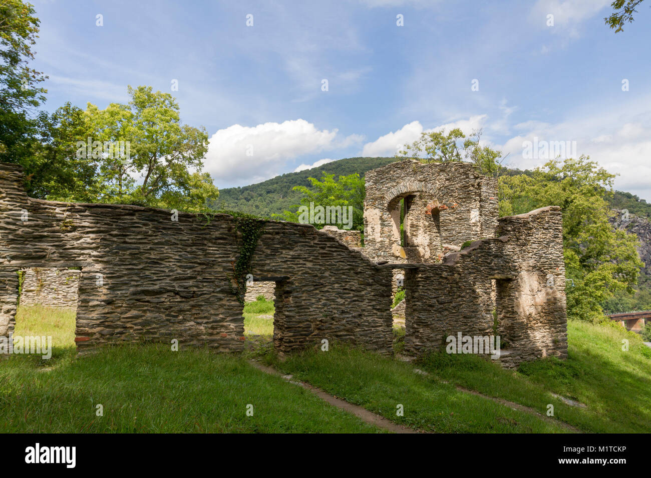 Die Ruinen der St. John's Episcopal Church, Harper's Ferry National Historic Park, Jefferson County, West Virginia, United States. Stockfoto
