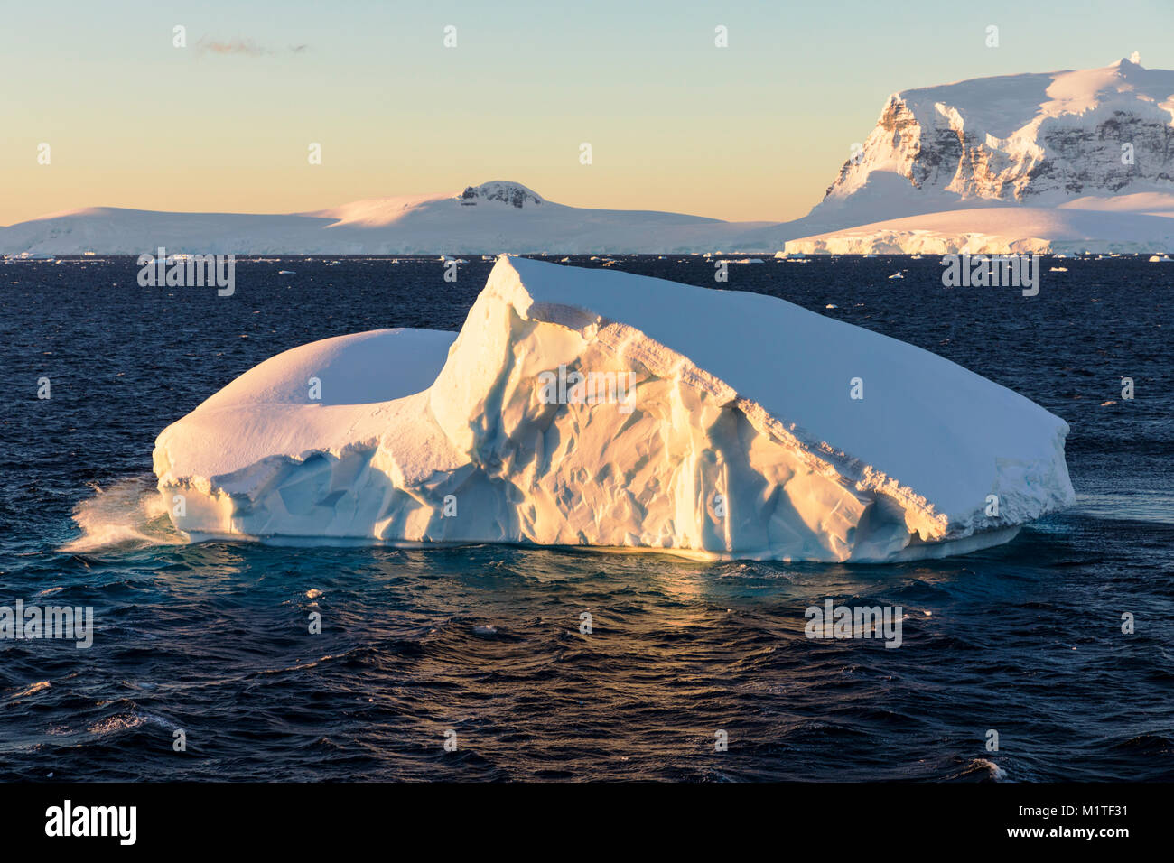 Meereis und Eisberge; Antarktis Landschaft; Ronge Insel; Arctowski Halbinsel Stockfoto