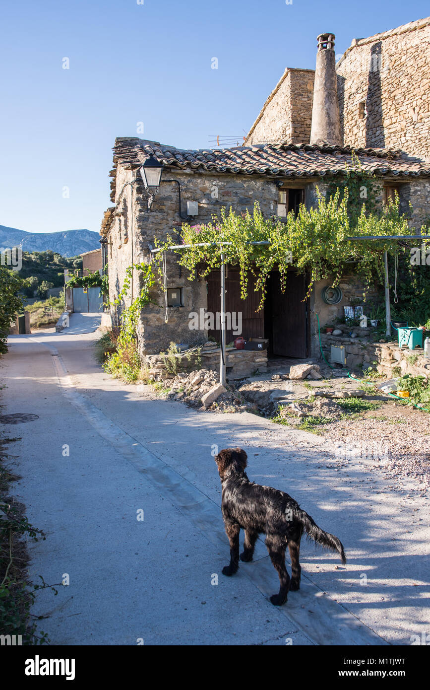 Dorf Las Almunias in Sierra de Guara, Aragon, Spanien Stockfoto