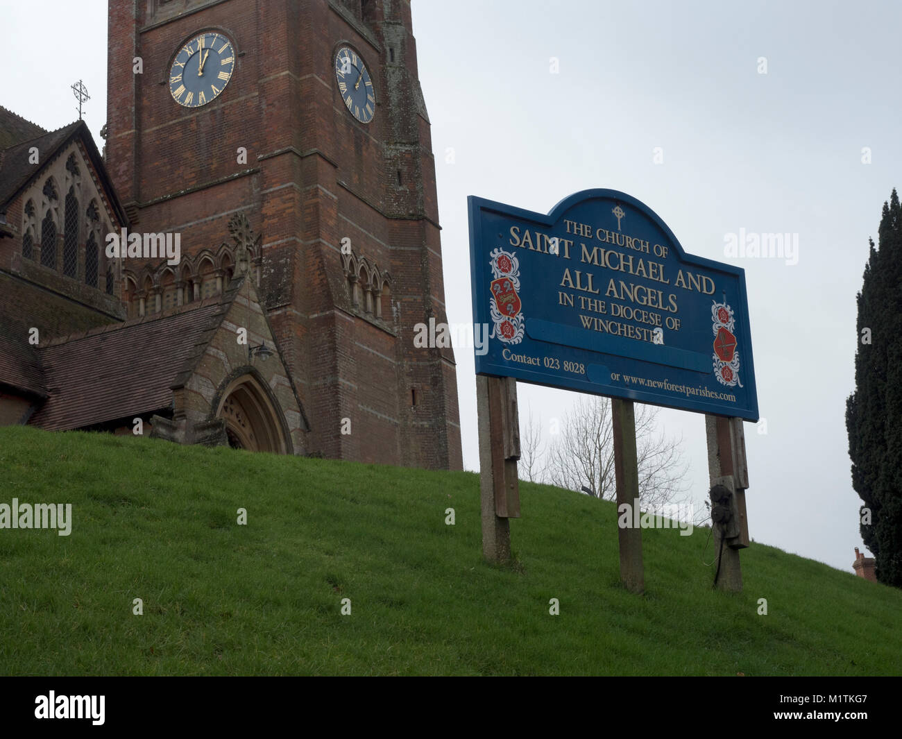 St. Michael und alle Engel Pfarrkirche, Lyndhurst, Hampshire, England, Großbritannien Stockfoto