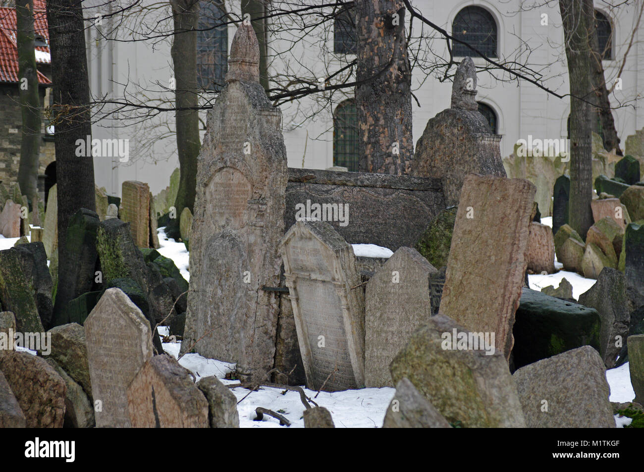 Prag, Tschechische Republik. Jüdischer Friedhof Stockfoto