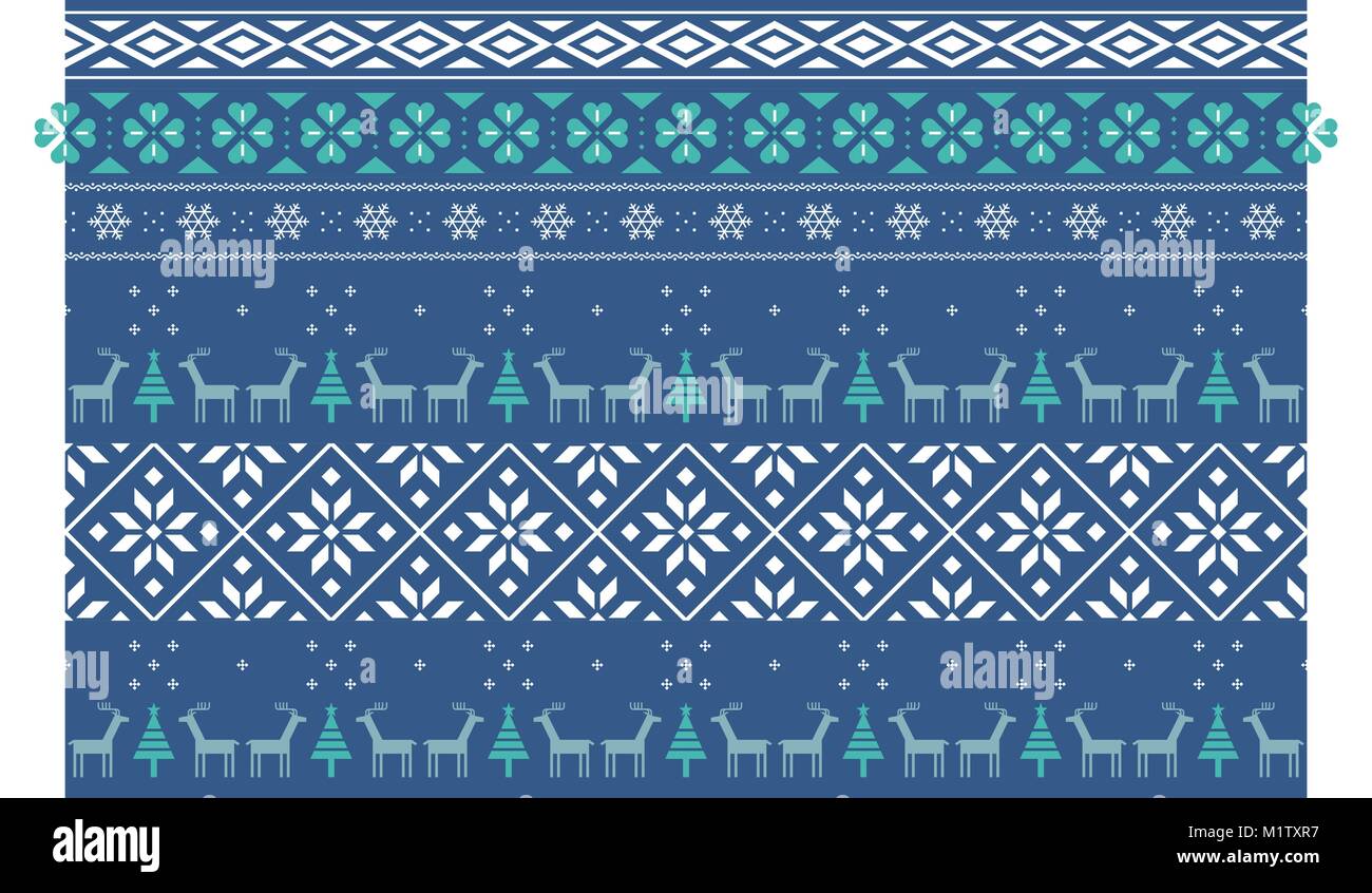 Vector Illustration Winter Design Pattern In Verschiedenen Farbt nen