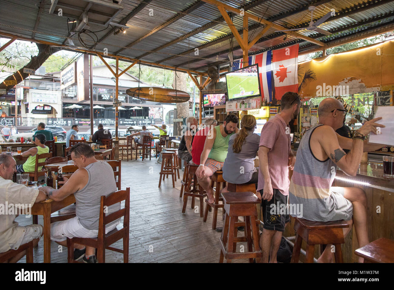 Coconutz Bar Playa Coco Costa Rica Stockfoto
