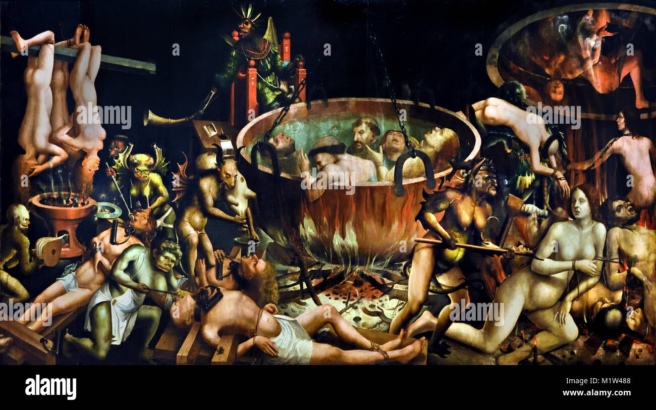 Inferno - Hölle 1510 unbekannten Meister aus dem 16. Jahrhundert Portugal, Portugiesisch, Stockfoto