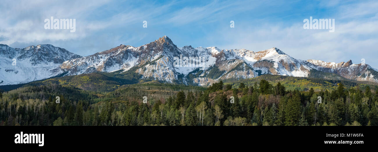 Dallas divide Reichweite mit dem ersten Schnee, San Juan, Berge, Colorado Stockfoto