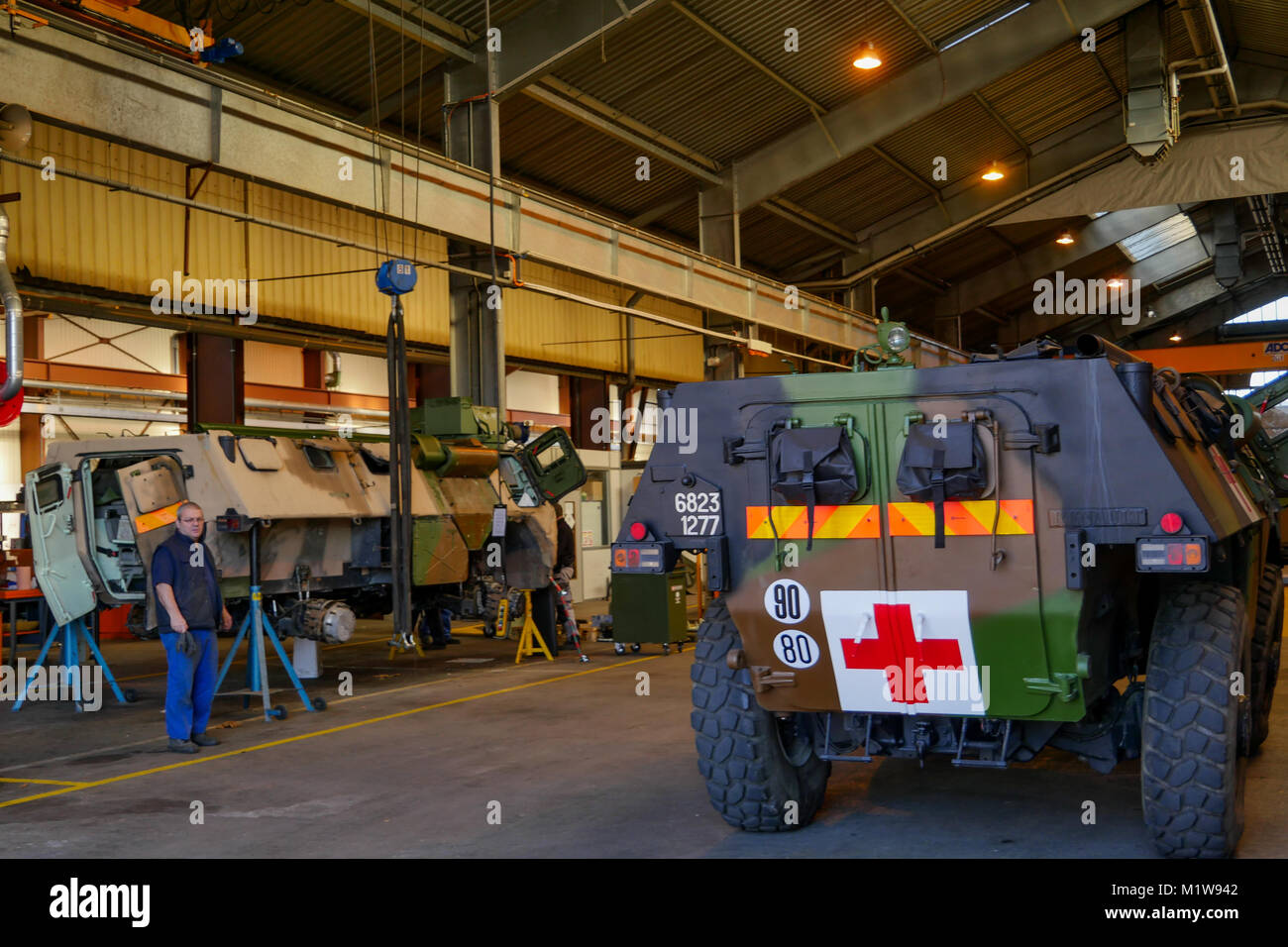 Eine Tour im 7. RMAT, Unterstützung Regiment der Materialien Wartung, Lyon, Frankreich Stockfoto