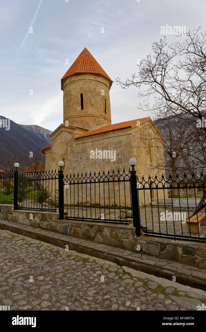 Aserbaidschan 2010, die Kirche von Kis auch als die Kirche des Heiligen Elishe oder der Albanischen Kirche bekannt. Stockfoto