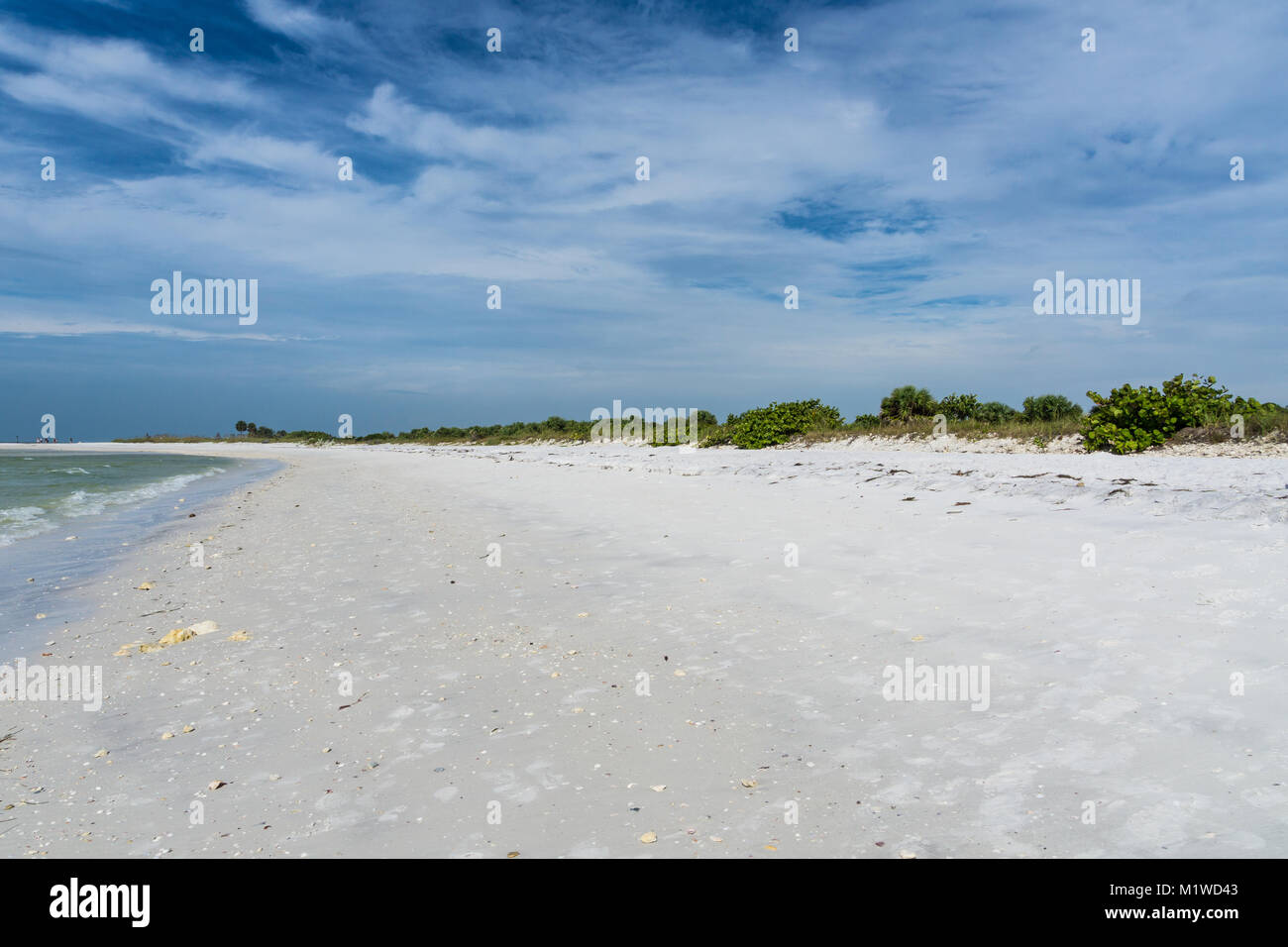 USA, Florida, perfekte leeren weißen Sandstrand von Honeymoon Island Stockfoto