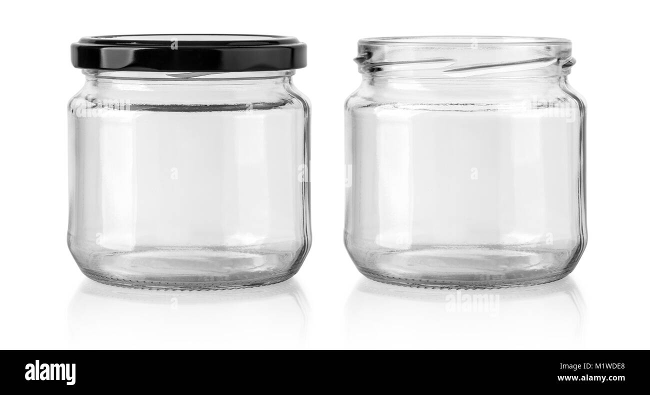 Glas Glas auf weißem Hintergrund Stockfoto