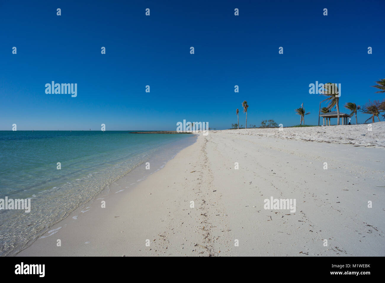 USA, Florida, perfekte White Sand auf Sombrero Strand, Marathon auf Florida Keys Stockfoto