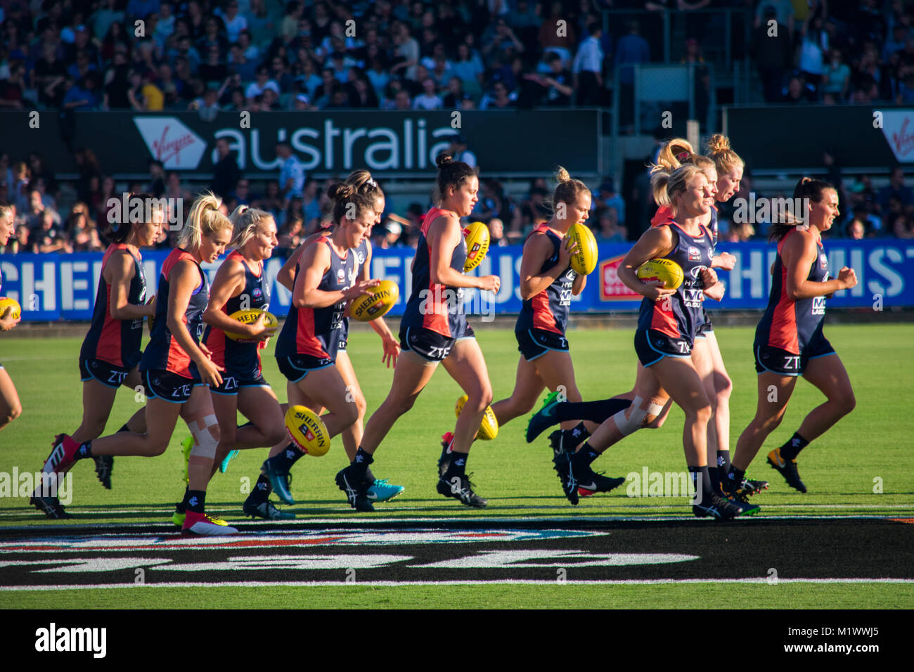 Melbourne, Australien. 2. Februar, 2018. AFLW Runde 1 Collingwood vs Carlton. Lucy Rock/Alamy leben Nachrichten Stockfoto