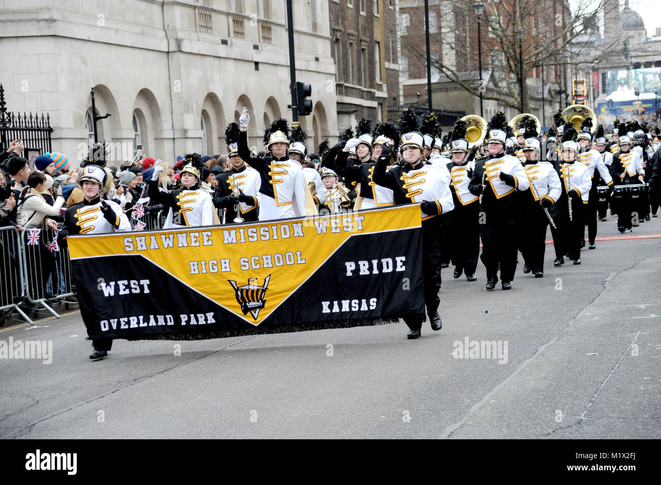 Die jährliche Neues Jahr Day Parade in London, präsentiert die top Marching Bands aus den USA, Großbritannien Talent und vieles mehr. Mit: Atmosphäre, Wo: London, Vereinigtes Königreich, wenn: 01 Jan 2018 Credit: WENN.com Stockfoto