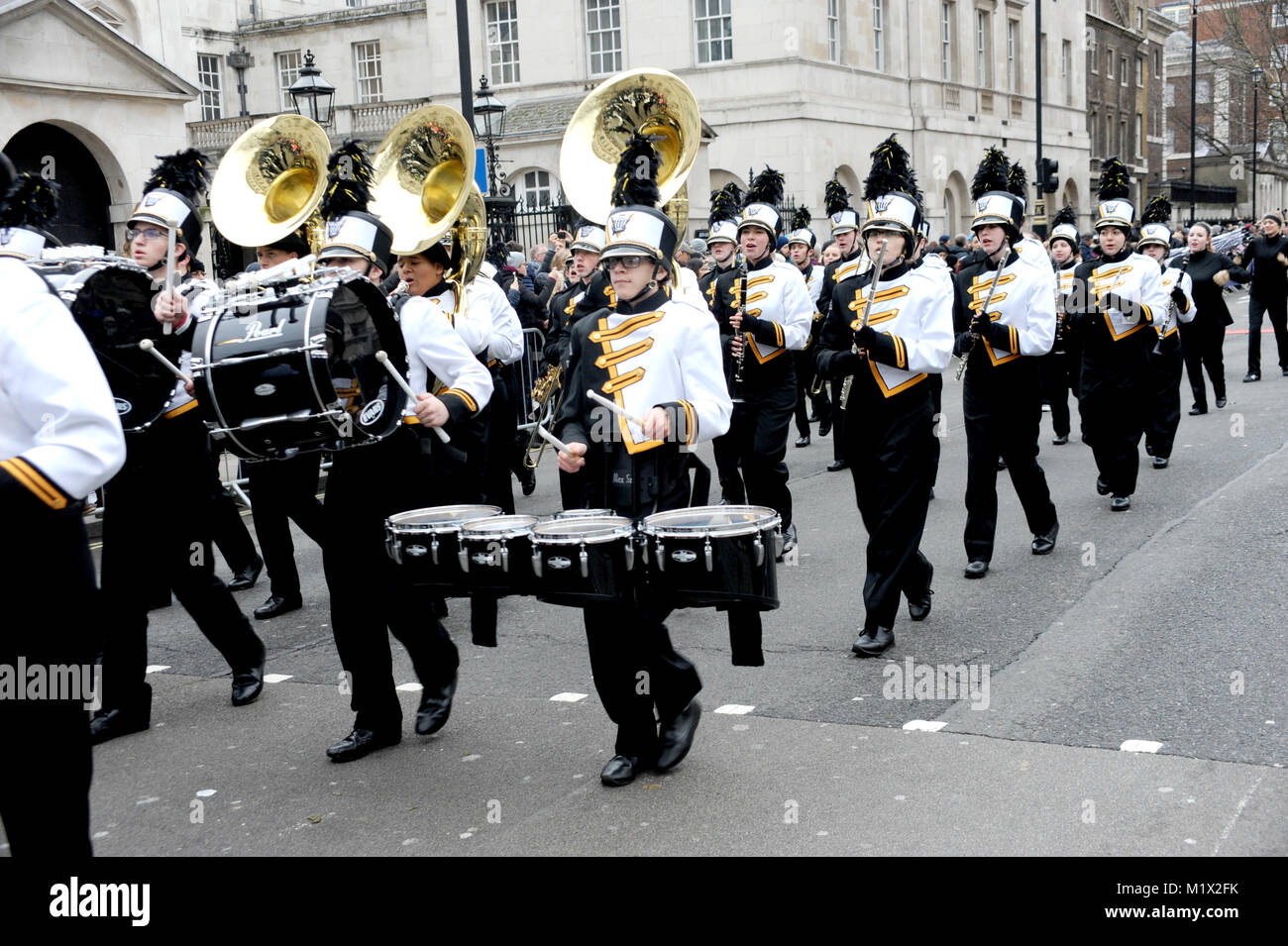Die jährliche Neues Jahr Day Parade in London, präsentiert die top Marching Bands aus den USA, Großbritannien Talent und vieles mehr. Mit: Atmosphäre, Wo: London, Vereinigtes Königreich, wenn: 01 Jan 2018 Credit: WENN.com Stockfoto