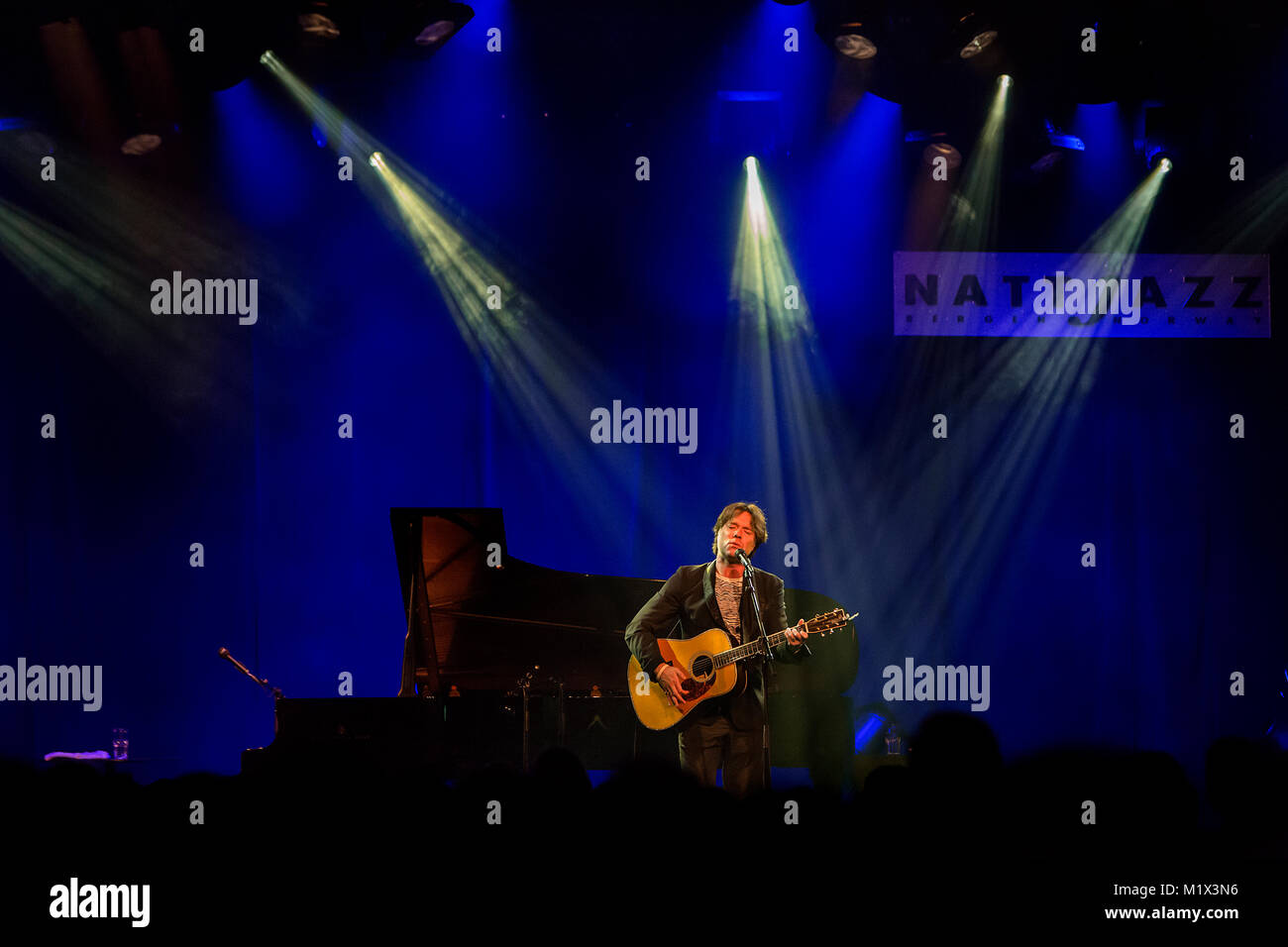 Der kanadische Sänger und Songwriter Rufus Wainwright führt ein Live Konzert in der norwegischen Jazz Festival Nattjazz 2016 in Bergen. Norwegen, 31/05 2016. Stockfoto