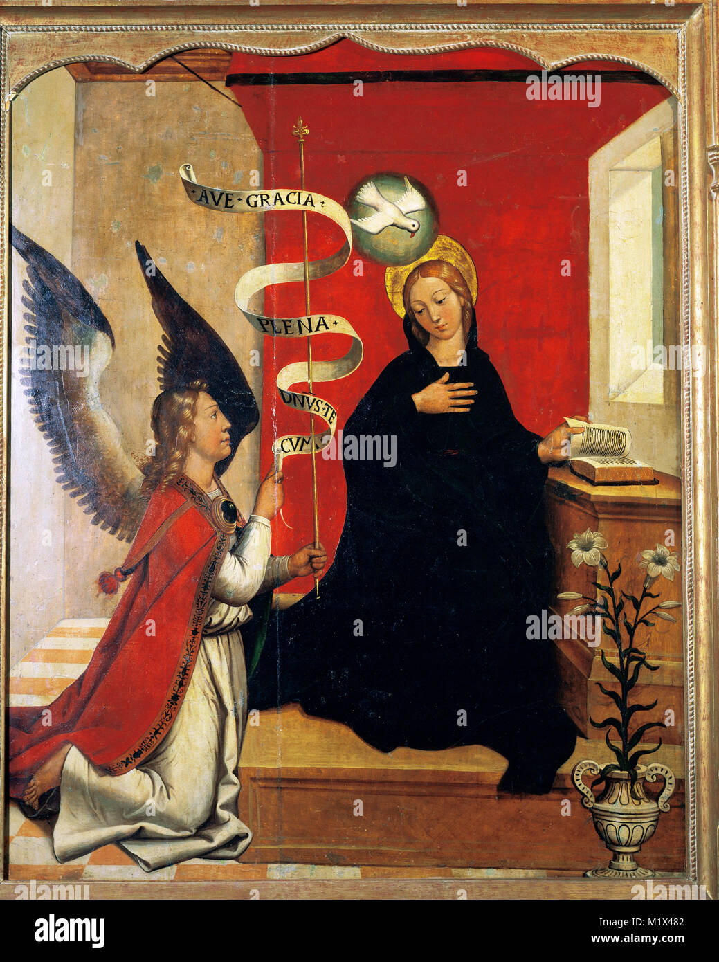 Juan de Borgona (1470-1536). High Renaissance Maler in das Herzogtum Burgund geboren. Die Verkündigung, 1520. Museum der Universität von Salamanca, Escuelas Menores. Spanien. Stockfoto