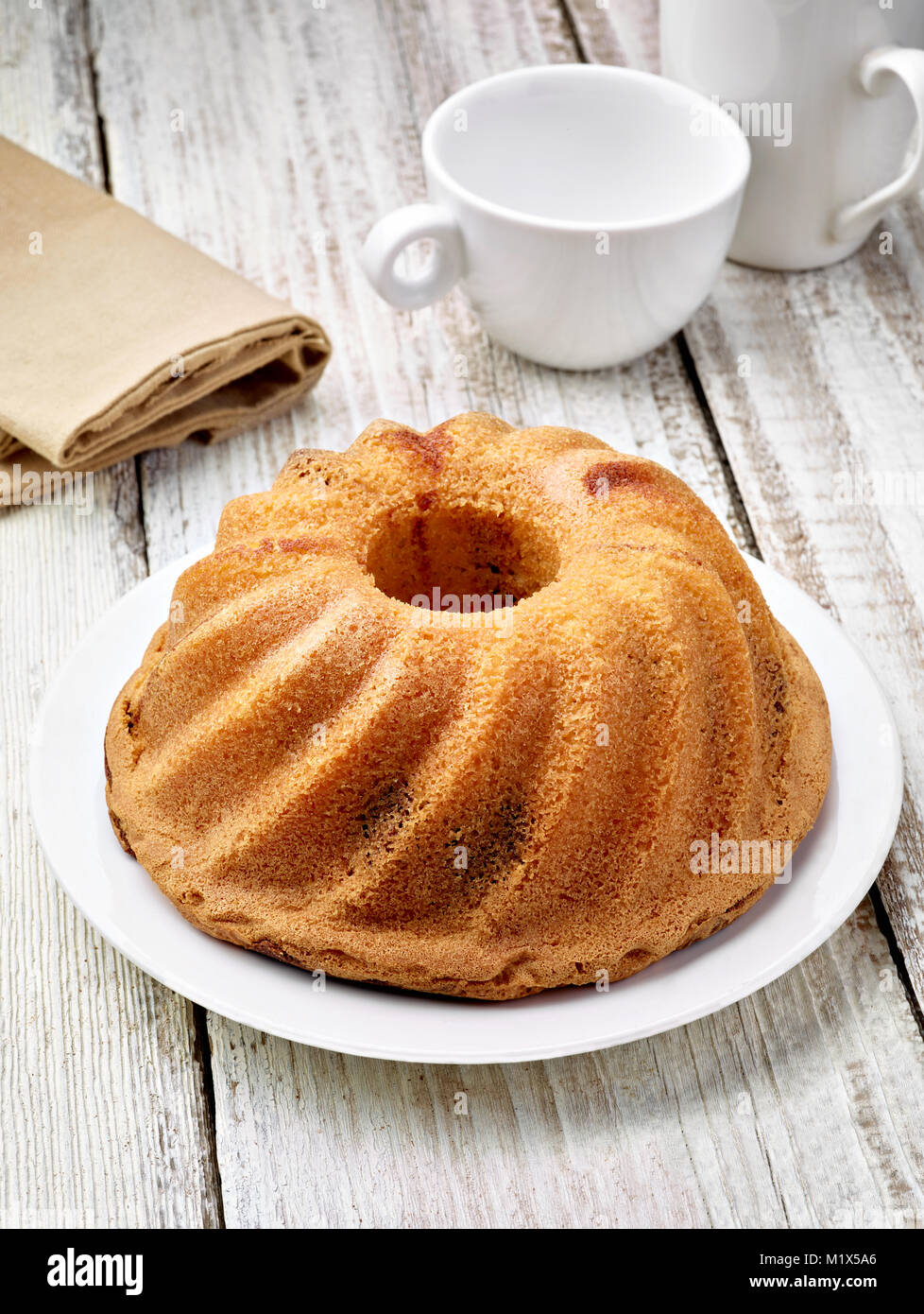 Nahaufnahme einer Schokolade Marmor Kuchen Stockfoto