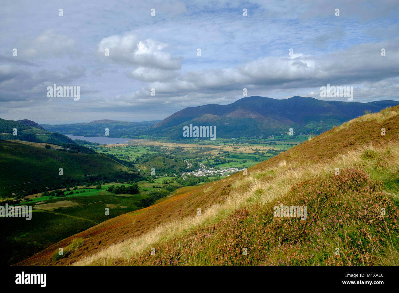 Blick von Outerside und Barrow, Derwent Water, Keswick, Lake District, England Stockfoto