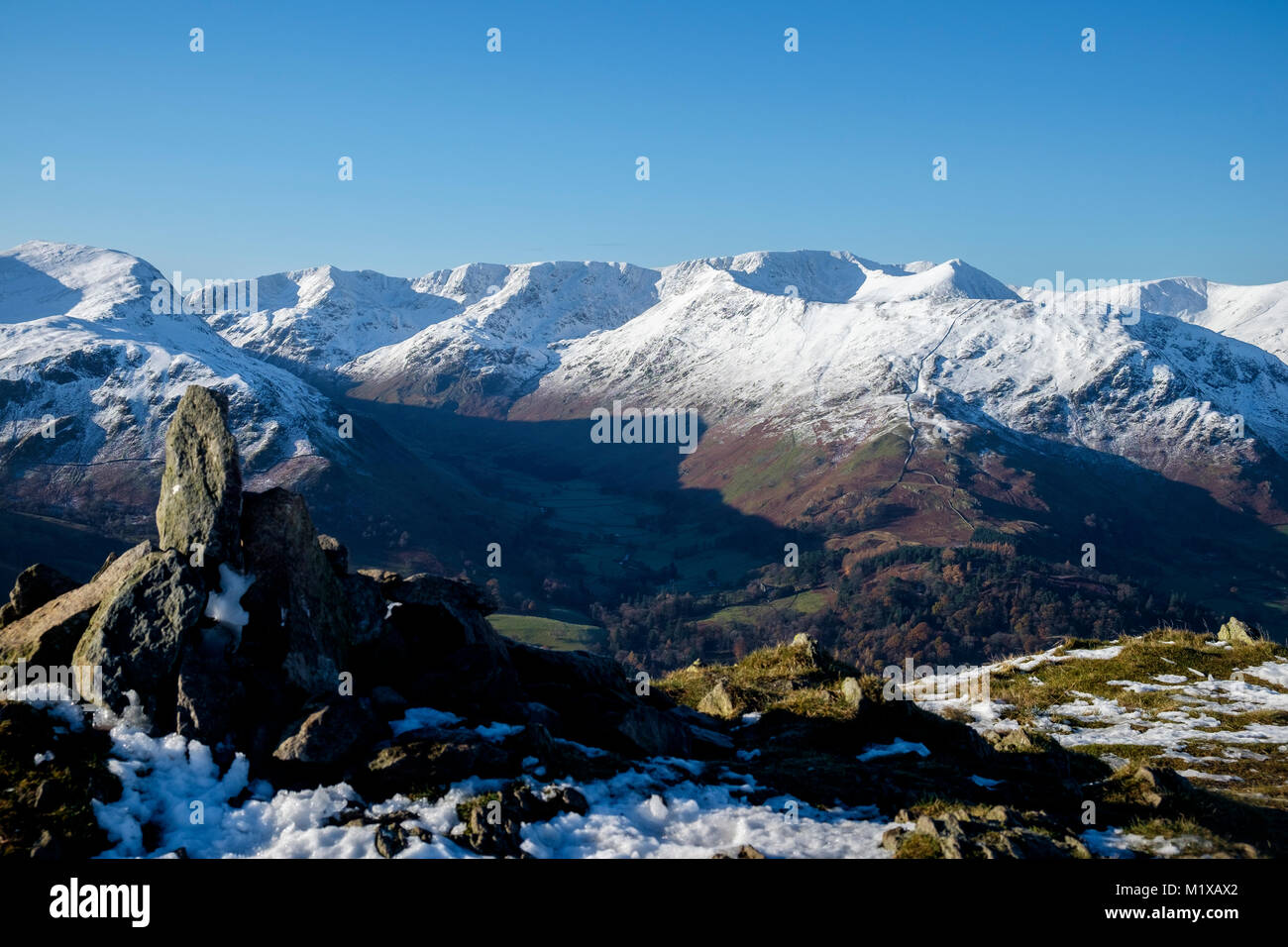 Blick vom Platz fiel, Ullswater, Lake District, Cumbria, England Stockfoto