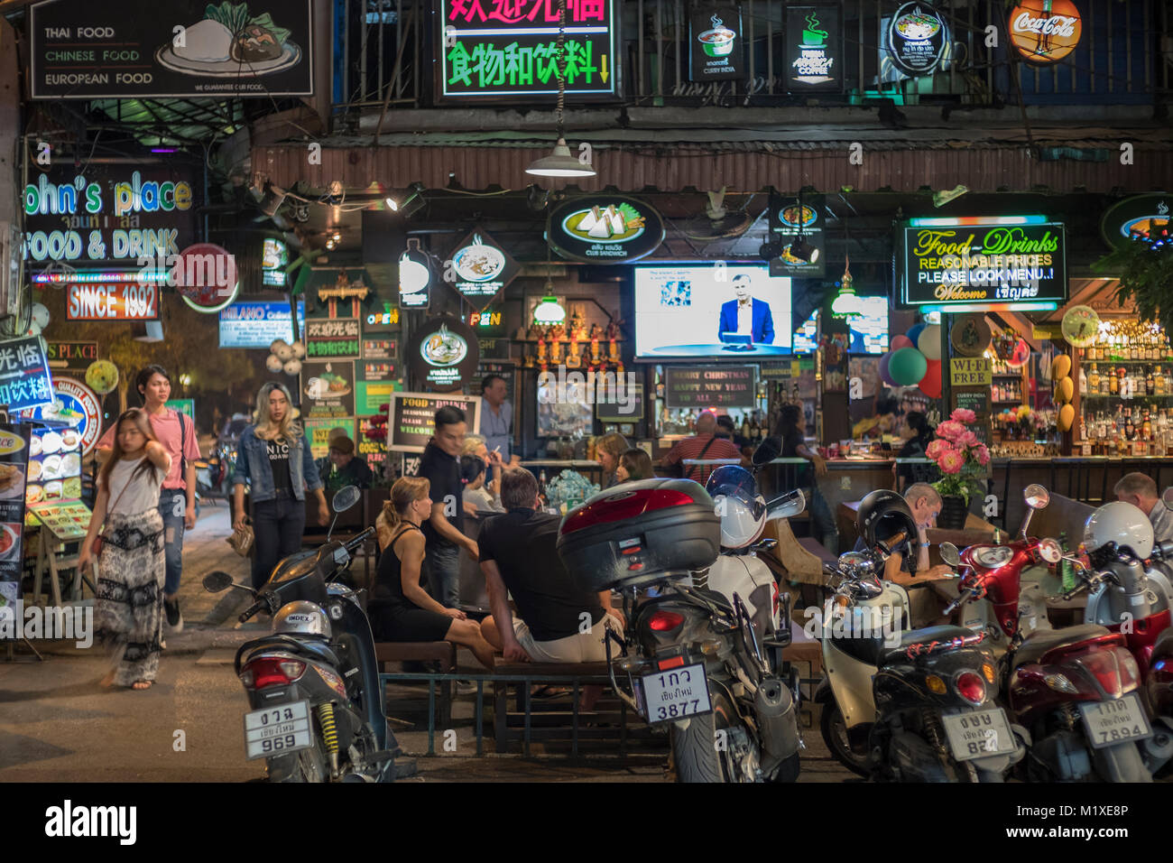 Chiang Mai Nachtleben. Stockfoto