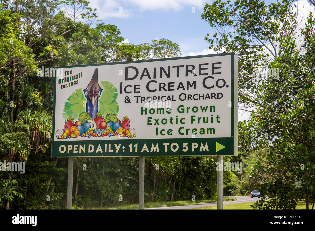 Daintree Eis co in der Nähe von Cape Tribulation im Daintree National Park, verkauft nach Hause Eis gemacht, Queensland, Australien Stockfoto