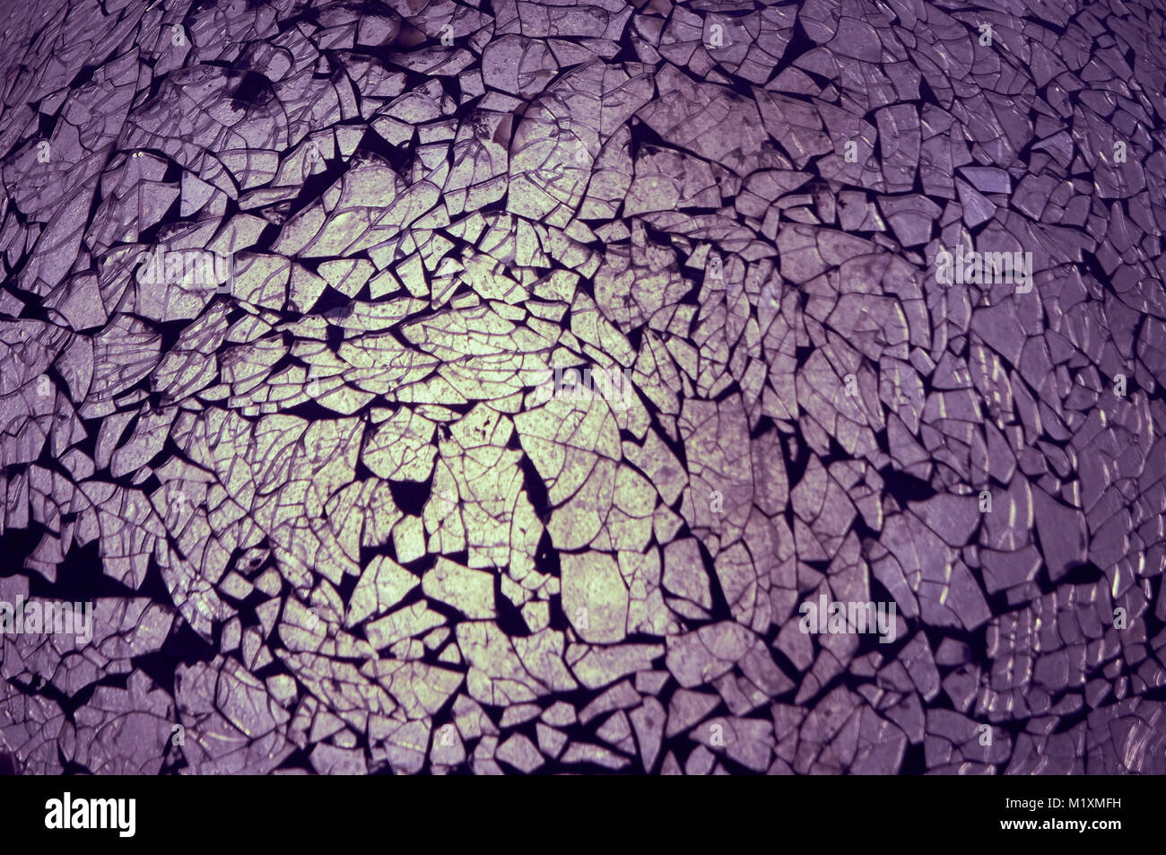 Abstrakte und Hintergrund, in der Nähe von Glas Spiegel Lampe in Thailand Stockfoto