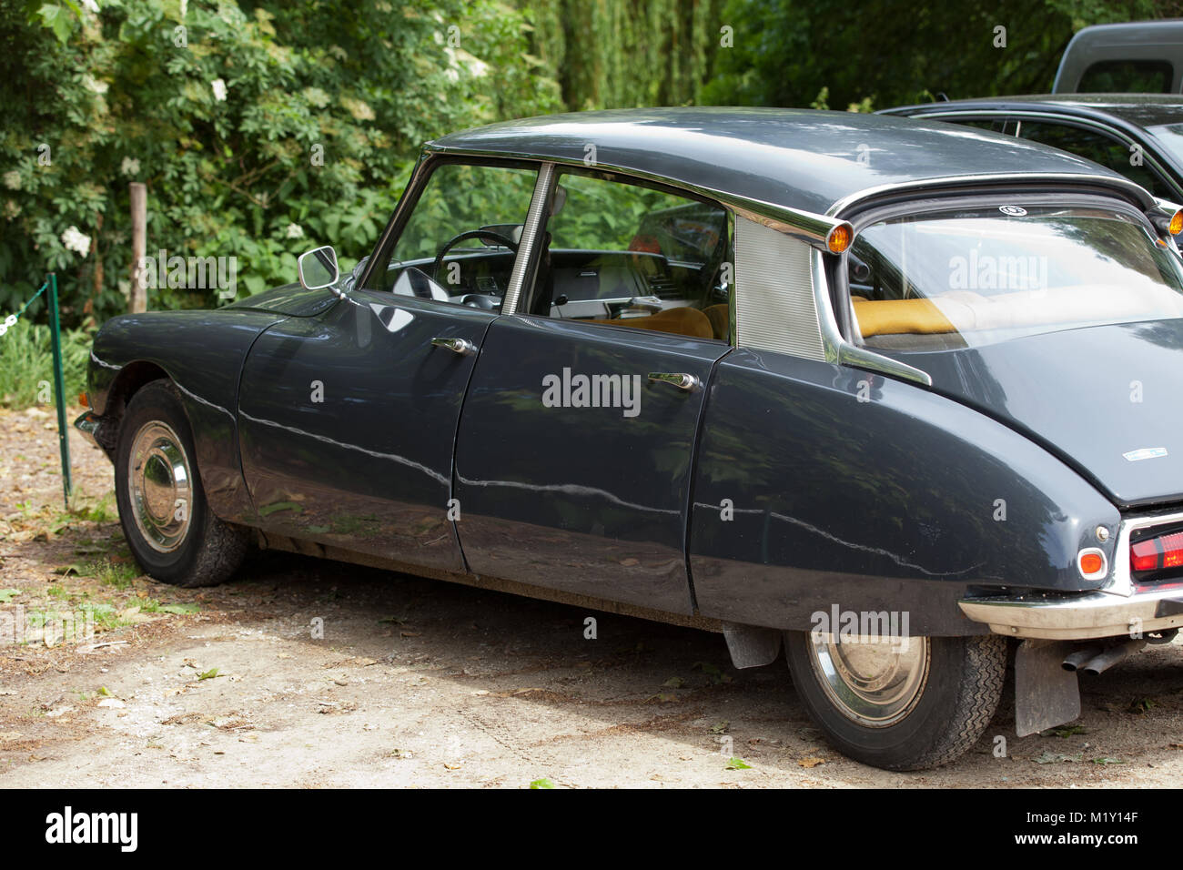 Die Citroën DS hergestellt wurde und von 1955 bis 1975 vermarktet. Die DS für die aerodynamische futuristisches Design und innovative Technologie bekannt war Stockfoto