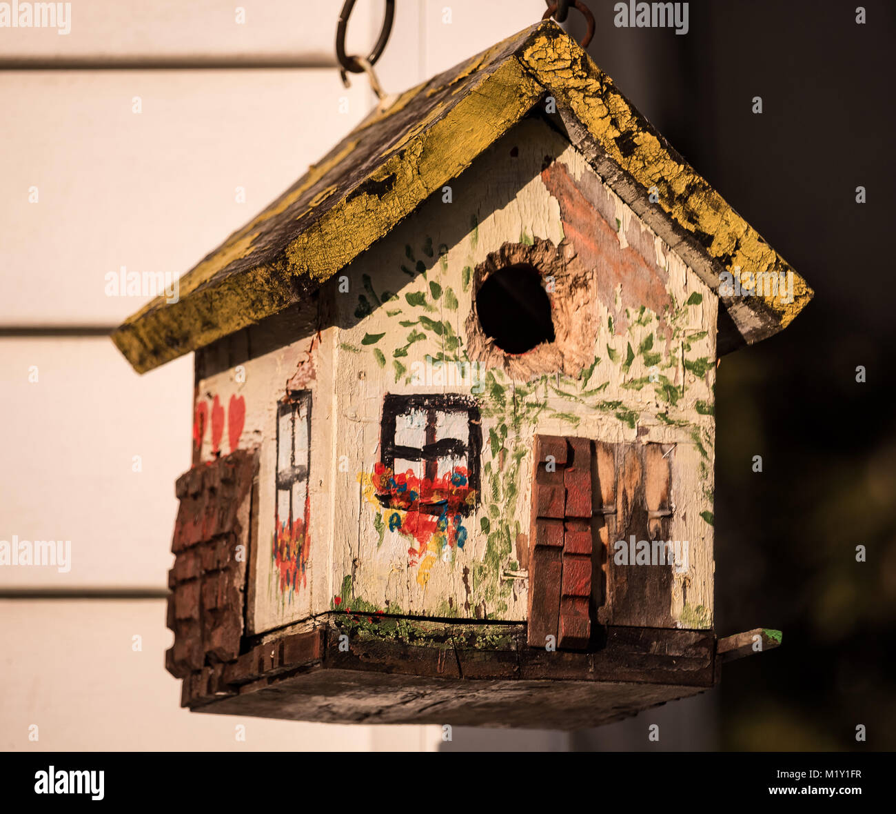 Crfty Bird House Stockfoto