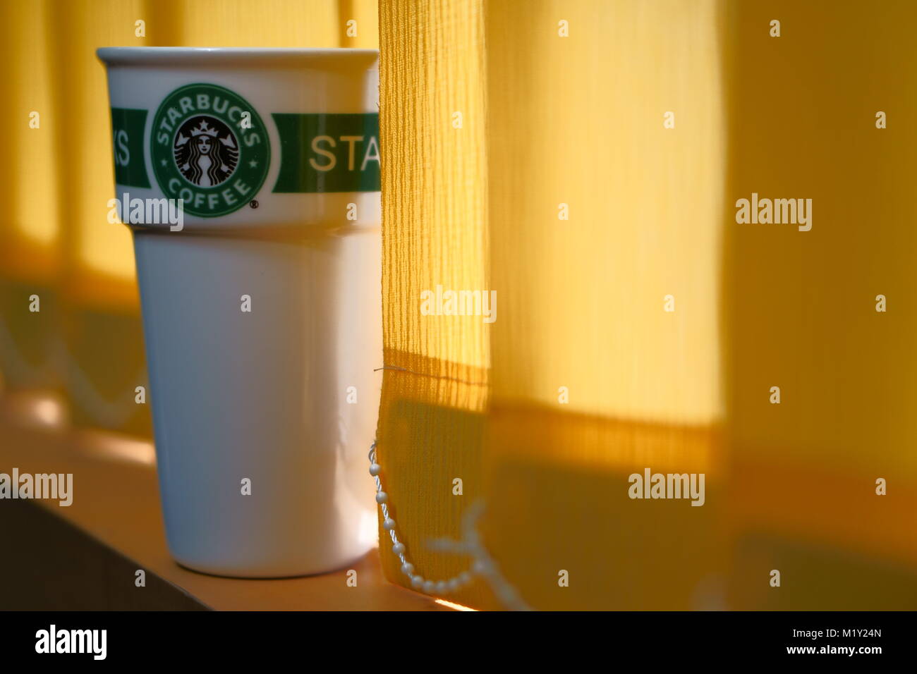 Schönes Bild von Starbucks mug Stockfoto