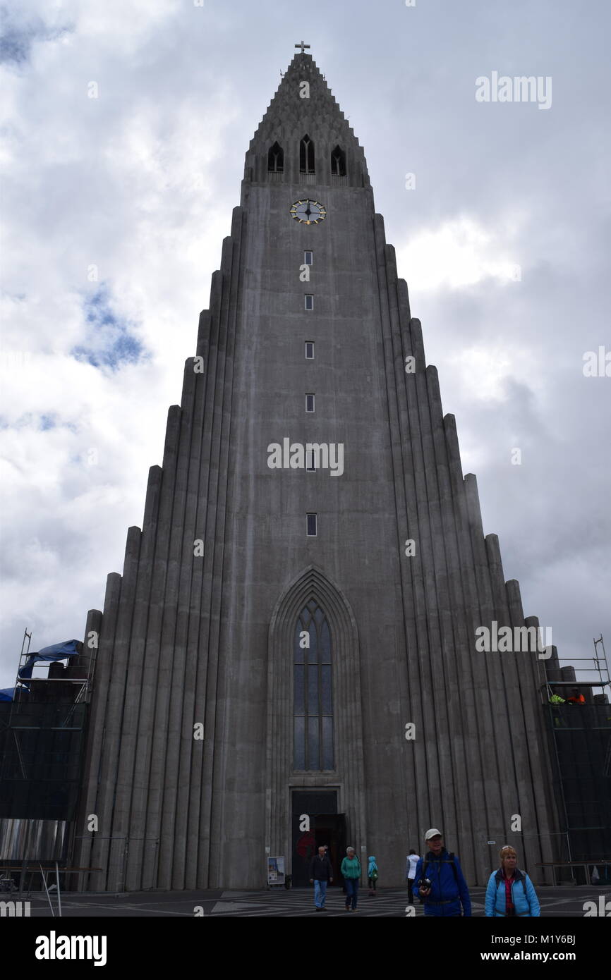 Hallgrimskirkja, Reykjavik, Island Stockfoto