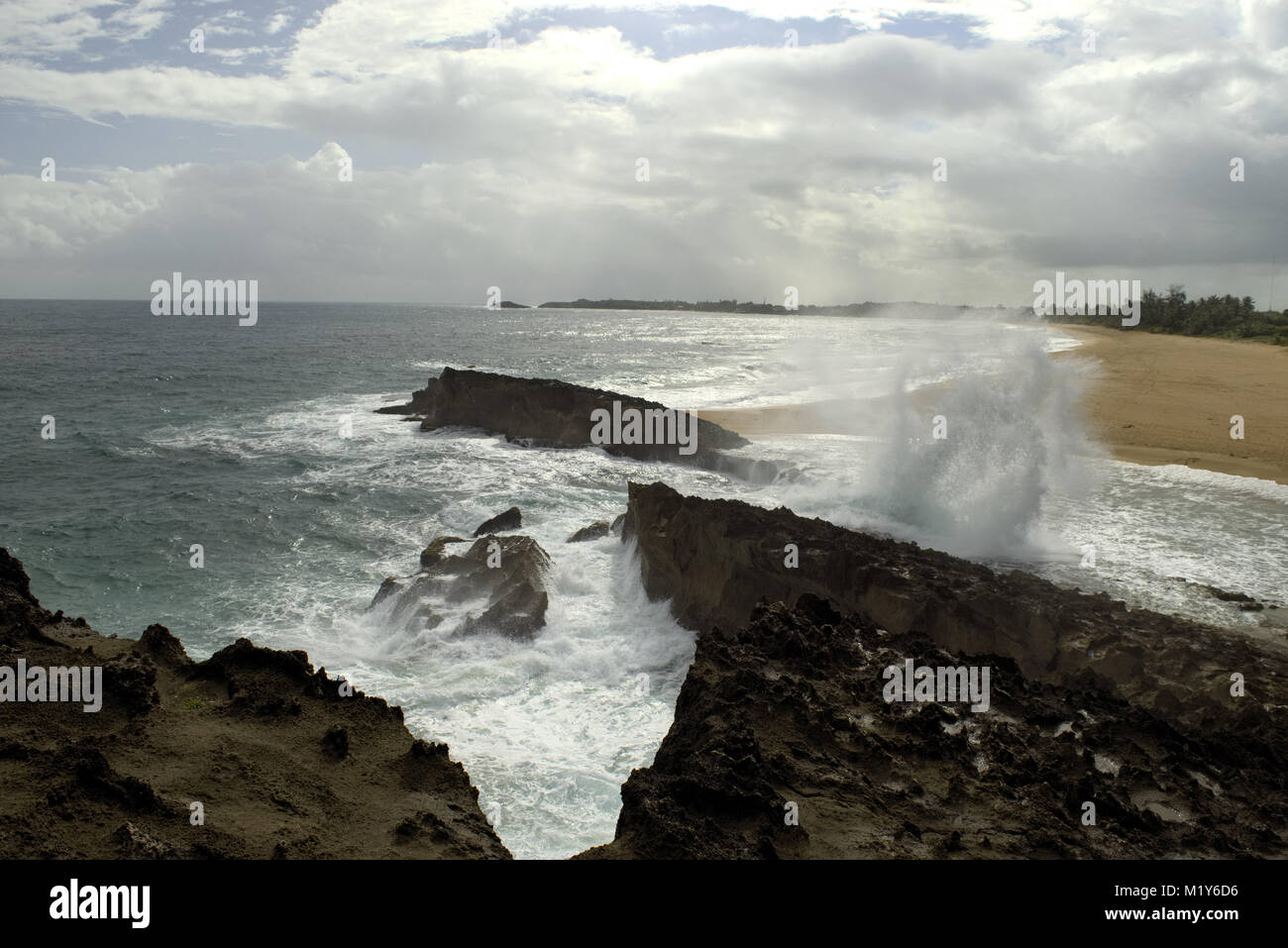 Poza del Obispo Strand, Arecibo in Puerto Rico Stockfoto