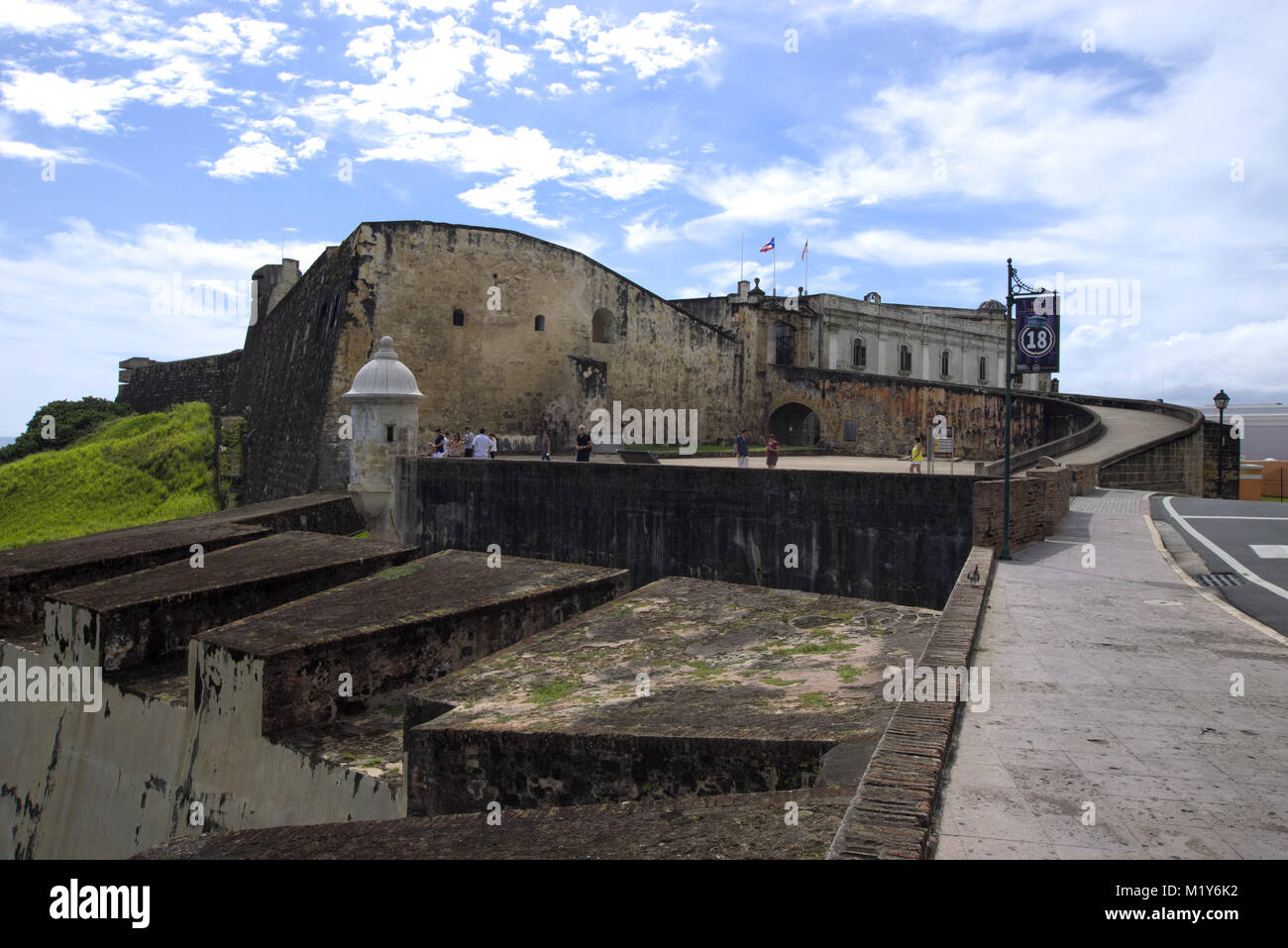 San Cristobal Schloss Old San Juan, Puerto Rico Stockfoto