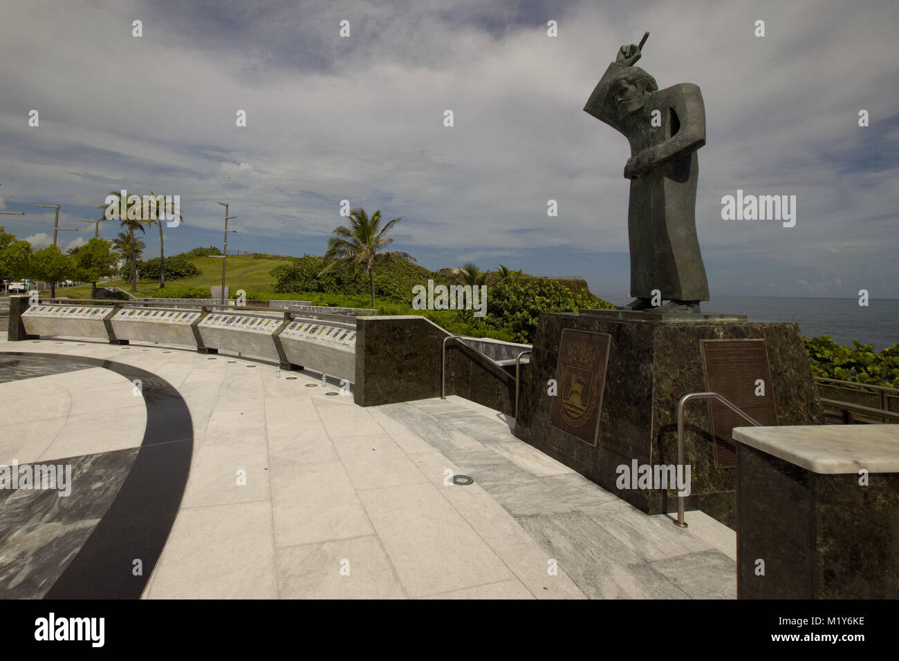 Plaza San Juan Bautista Old San Juan, Puerto Rico Stockfoto