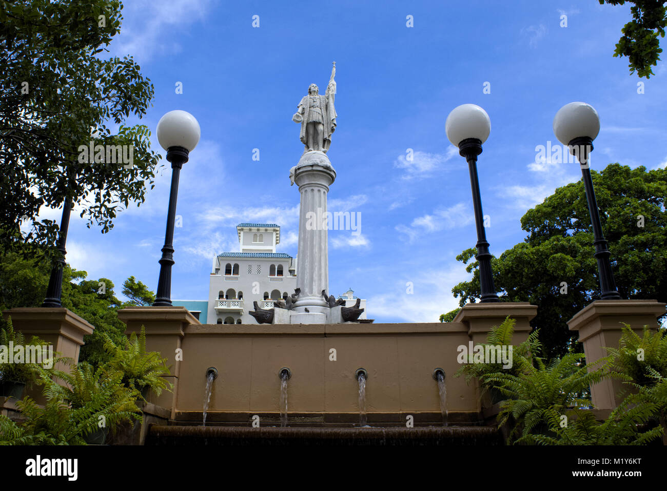 Plaza Colon Old San Juan, Puerto Rico Stockfoto