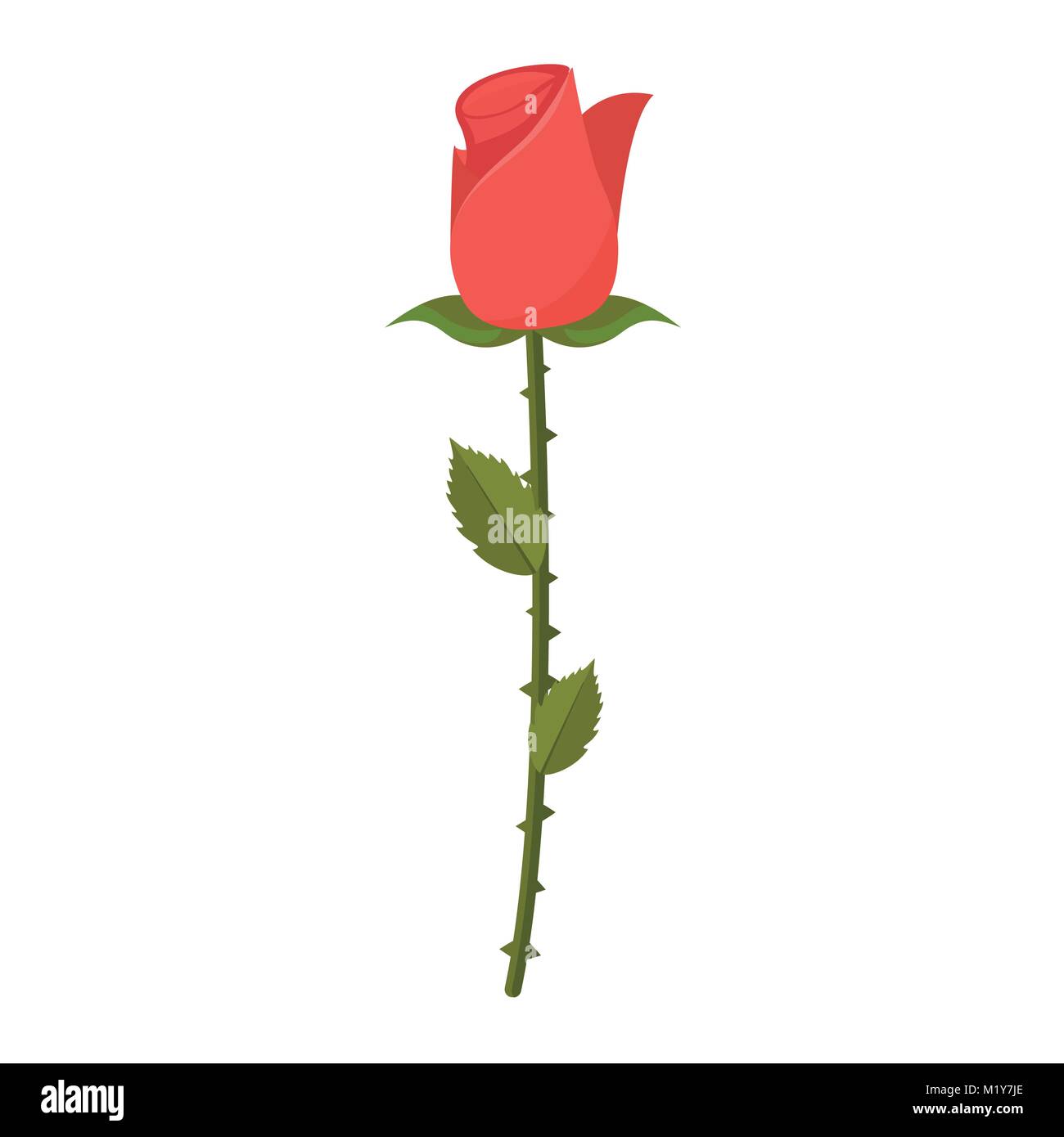 Einfach isoliert Rose Blume Illustration Vektor Grafik Design  Stock-Vektorgrafik - Alamy