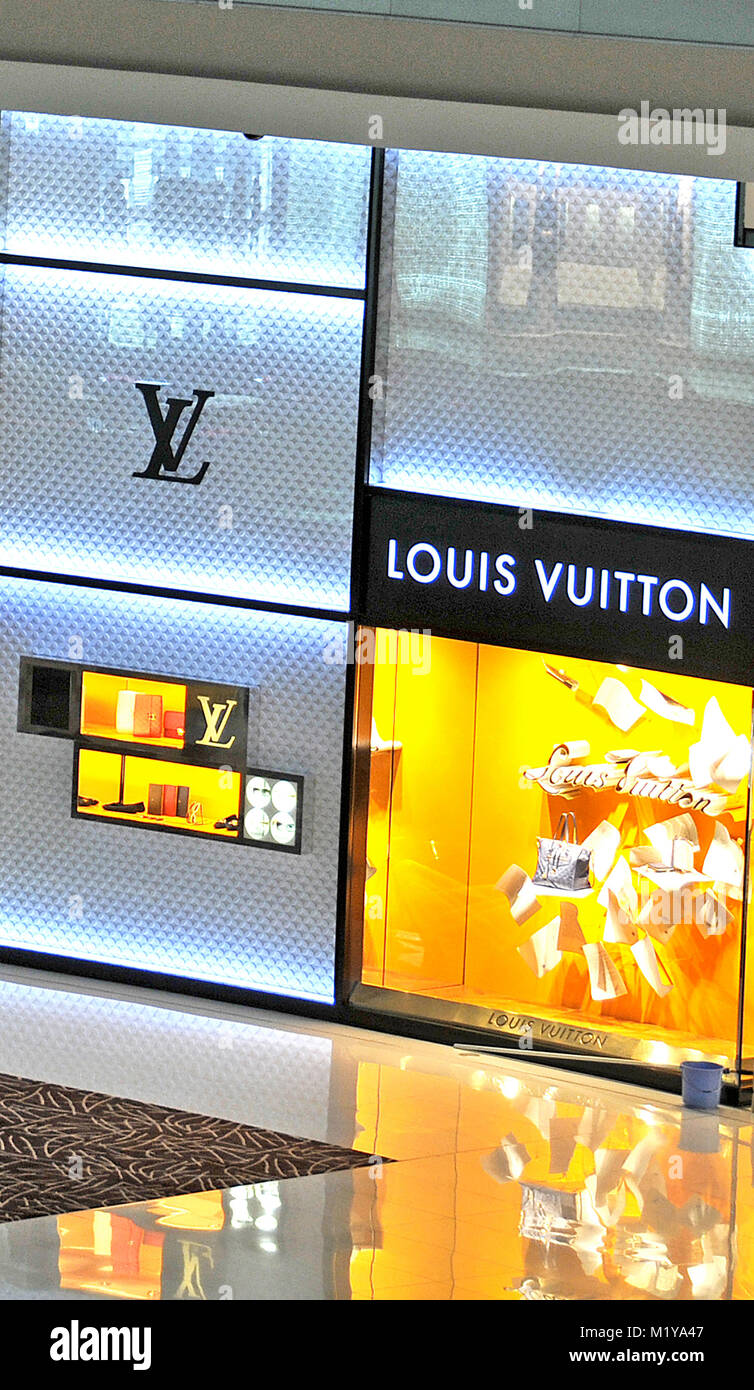 Louis Vuitton Boutique The Dubai Mall Dubai Vereinigte Arabische Emirate Stockfoto