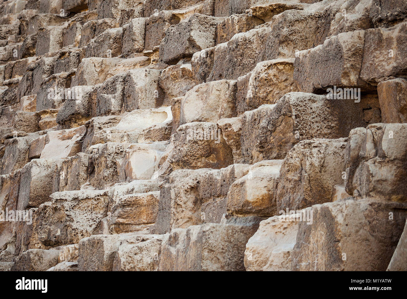 Riesige Blöcke der Pyramiden in Ägypten Kairo Stockfoto