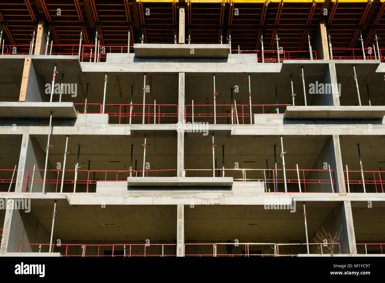 Baustelle für neue Gebäude - neue Gebäude im Bau Stockfoto