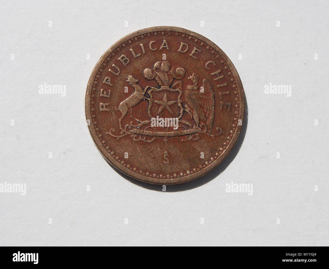 Ein Chile 100 Peso Münze Stockfoto