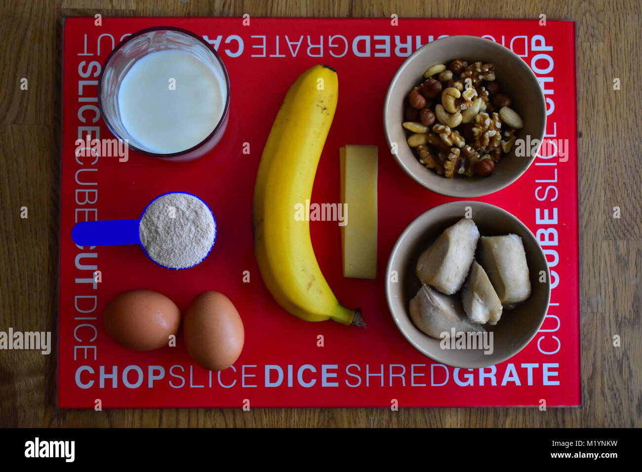 Platter von Protein Lebensmittel für Body Building Stockfoto