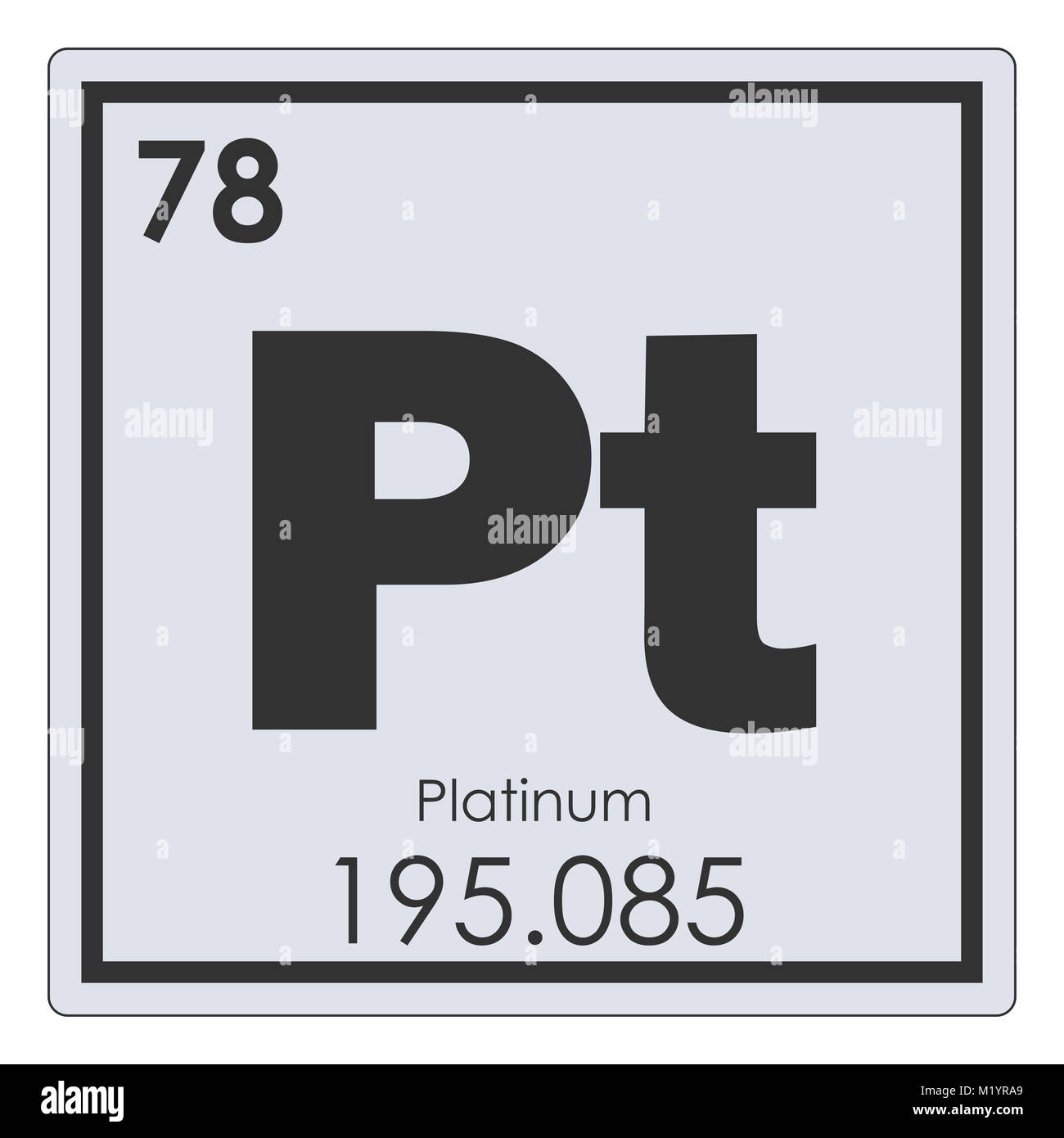 Platin chemische Element Periodensystem Wissenschaft Symbol Stockfotografie  - Alamy