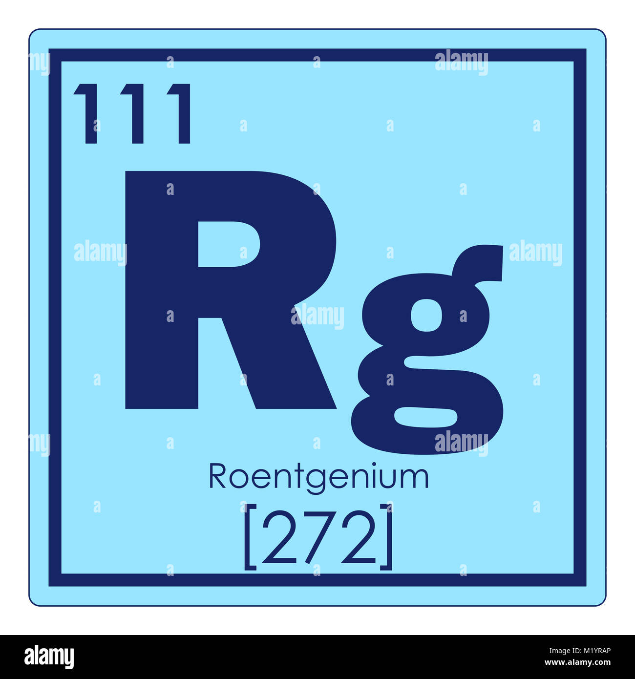 Roentegenium Roentgenium chemische Element Periodensystem Wissenschaft Symbol ...