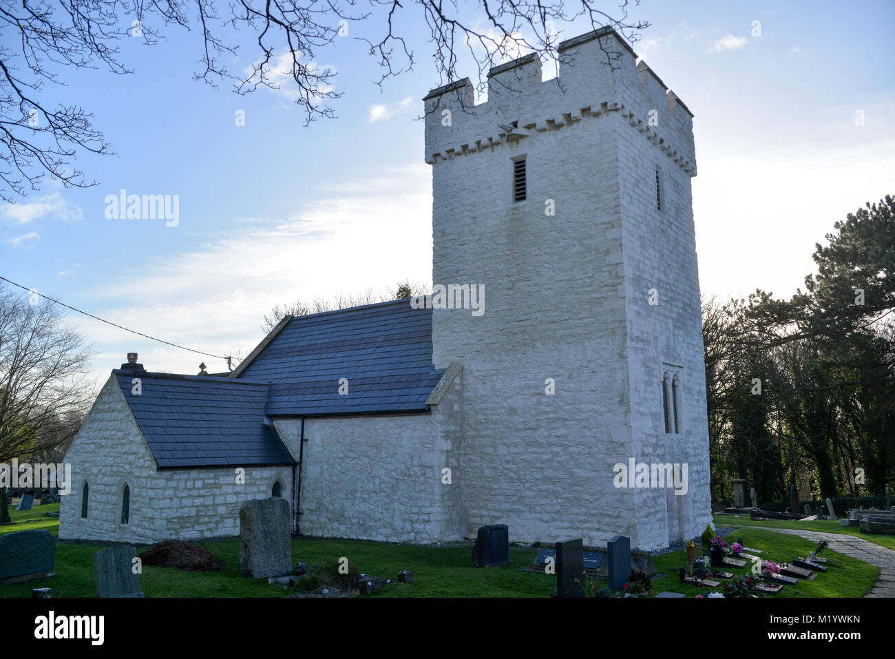 Eine kleine Kirche in South West Wales Stockfoto