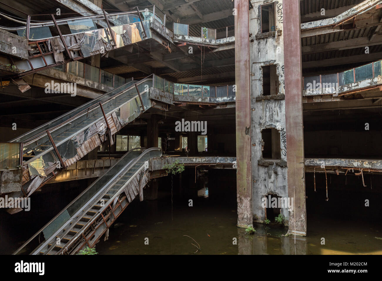 Schuß an einem verlassenen Mall in Thailand, Südostasien Stockfoto