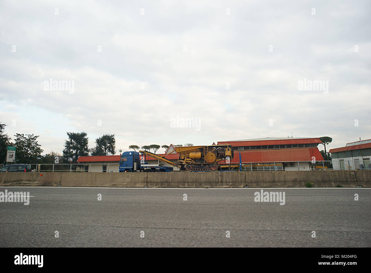 A1 Mailand - Rom - Neapel Autobahn Stockfoto