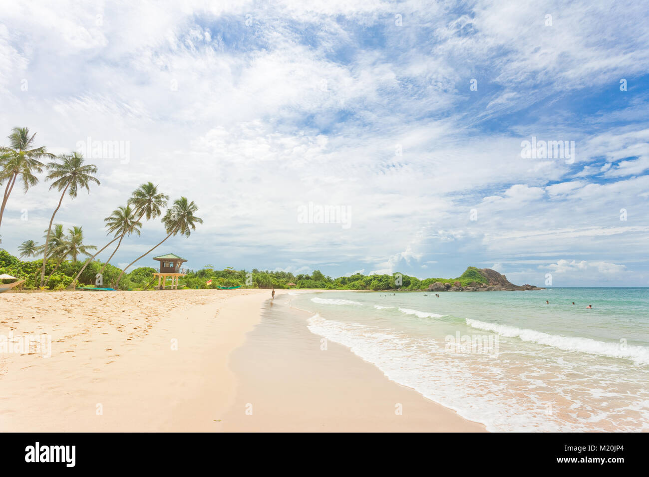 Balapitiya, Sri Lanka, Asien - Weitblick am Strand von Balapitiya Stockfoto