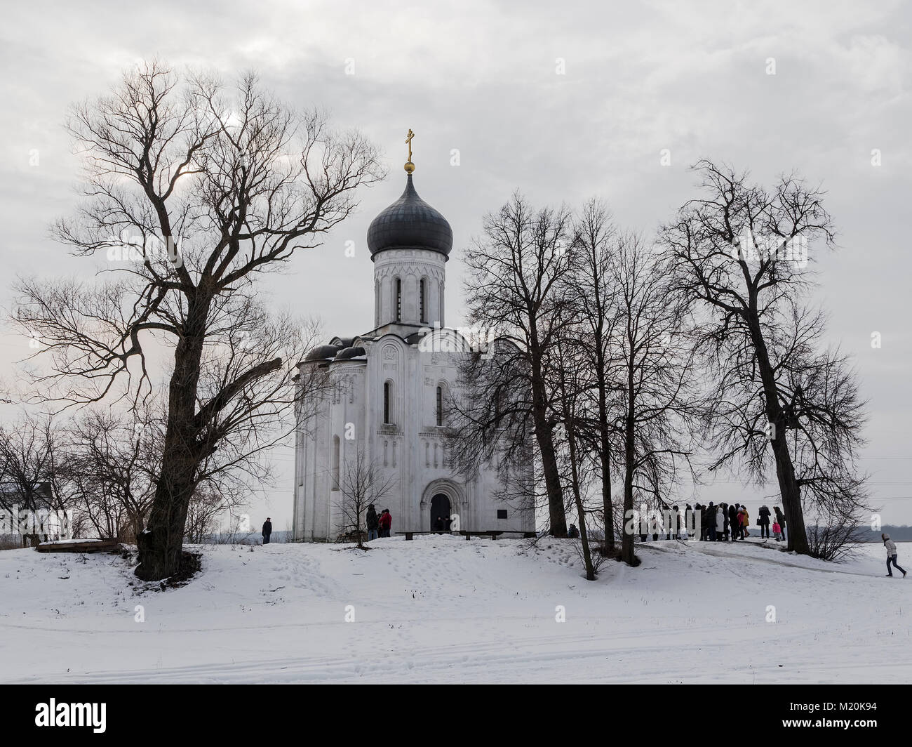 Kirche der Fürsprache an der Nerl. Vladimir. Russland Stockfoto