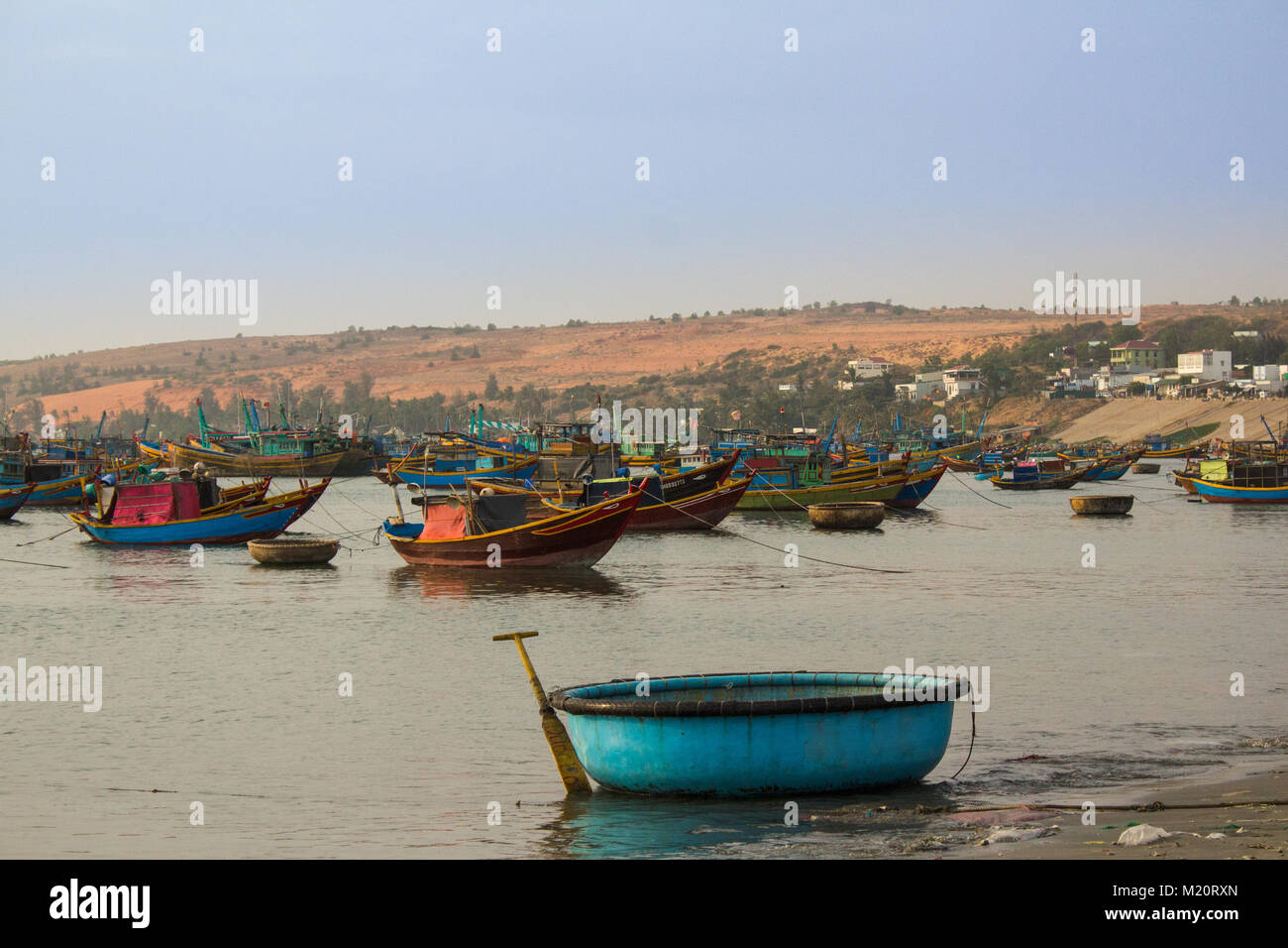 Fisher Boat Harbour in Mui Ne, Vietnam - Stockfoto