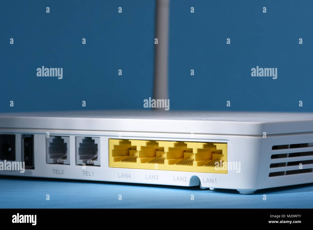 Nahaufnahme der Wireless Router internet Netzwerkgerät Stockfoto